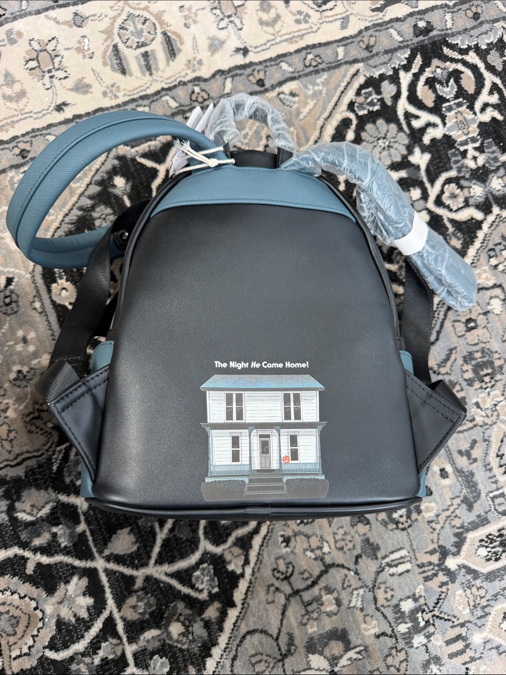 NWT Loungefly Michael Myers Backpack   Blue & Black. Halloween. Glows in Dark - Picture 2 of 6